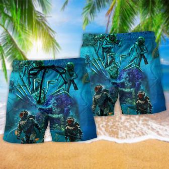 Ocean Like The Ocean We Rise Blue Beach Short | Newhawaiianshirts UK