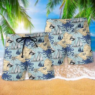 Ocean Octopus Basic Style Beach Short | Newhawaiianshirts UK