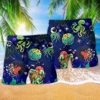 Octopus Astronaut Galaxy Cool Style Beach Short | Newhawaiianshirts CA