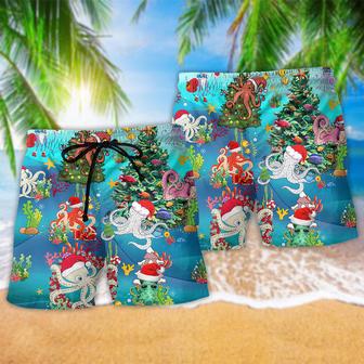 Octopus Merry Xmas Amazing Beach Short | Newhawaiianshirts AU