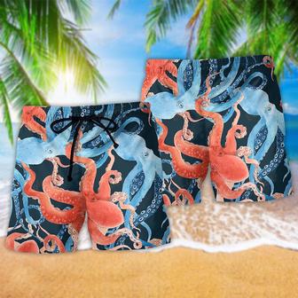 Octopus Ocean Life Basic Beach Short | Newhawaiianshirts CA