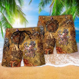 Octopus Steampunk Vintage Style Beach Short | Newhawaiianshirts AU