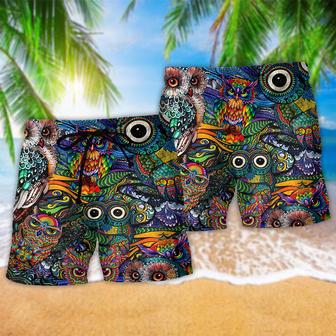 Owl Love Life Cool Style Beach Short | Newhawaiianshirts