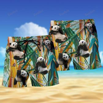 Panda Play Funny Together Beach Short | Newhawaiianshirts AU