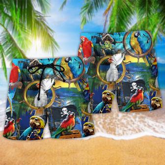 Parrot Love Life Colorful Place Beach Short | Newhawaiianshirts AU