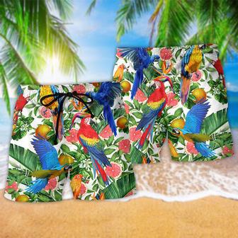 Parrot Make Red Grapefruit Flavor Beach Short | Newhawaiianshirts AU