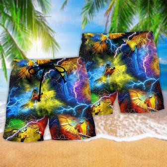 Parrot Mysterious Lightning Style Beach Short | Newhawaiianshirts DE