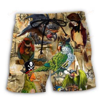 Parrot Pirates Life Vintage Beach Short | Newhawaiianshirts CA