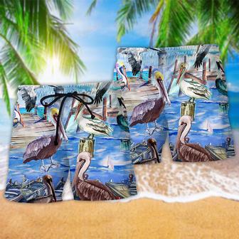 Pelican Animals Love Beach Beach Short | Newhawaiianshirts AU