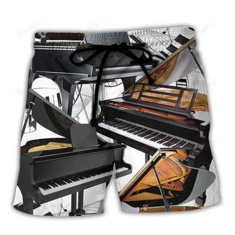 Piano Luxury Piano Style Beach Short | Newhawaiianshirts UK