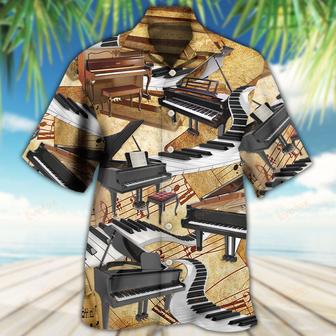 Piano Retro Art Music Lover Beach Short | Newhawaiianshirts AU