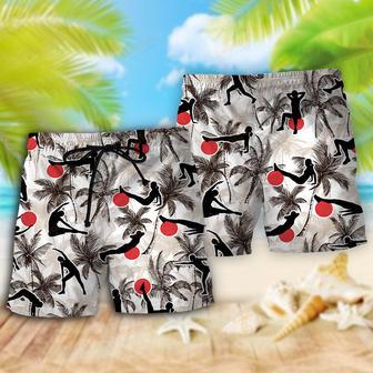 Pilates Tropical Tree Beach Short | Newhawaiianshirts DE