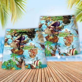 Pirate It Is Time Of Treasure Hunting Beach Short | Newhawaiianshirts DE