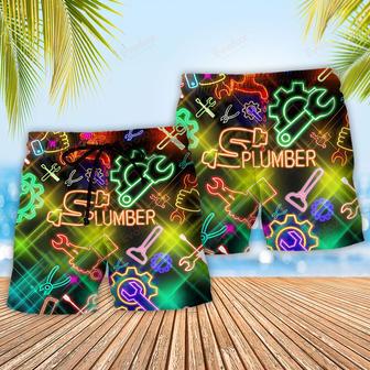 Plumber Amazing Neon Stunning Beach Short | Newhawaiianshirts AU