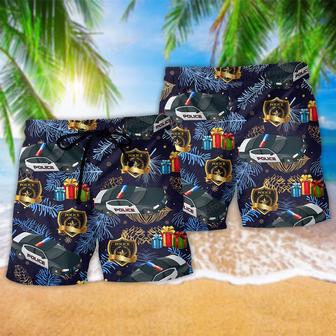 Police Christmas Gift Merry Christmas Beach Short | Newhawaiianshirts