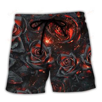 Rose Flowers Life Is Like Burning Rose Beach Short | Newhawaiianshirts AU