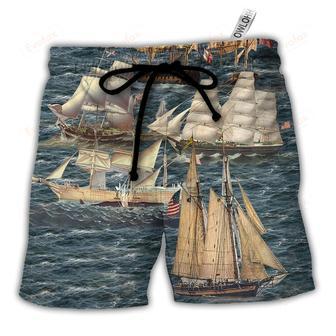 Sail Into The Ships Festival Beach Short | Newhawaiianshirts DE