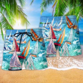 Sail Raise The Sails To Catch Thewind Beach Short | Newhawaiianshirts UK