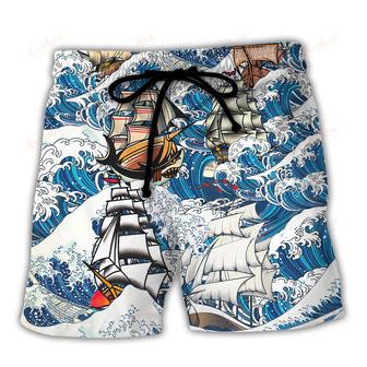 Sailing A Sailing Vessel Is Alive In A Way That No Ship With Mechanical Power Ever Be Beach Short | Newhawaiianshirts AU