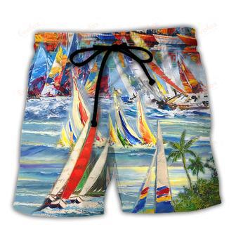 Sailing Every Time I Slip Into The Ocean, It’s Like Going Home Beach Short | Newhawaiianshirts CA