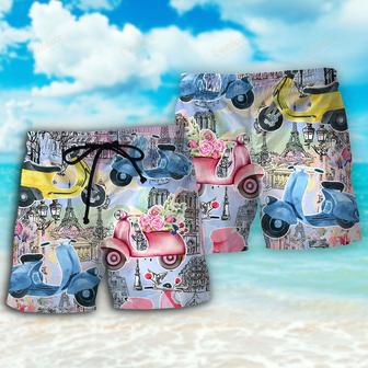 Scooter And City Art Beach Short | Newhawaiianshirts DE