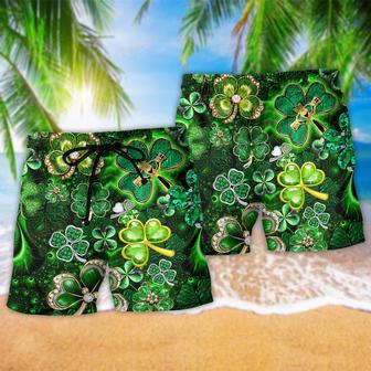 Shamrock Irish Leaf Diamond Beach Short | Newhawaiianshirts AU