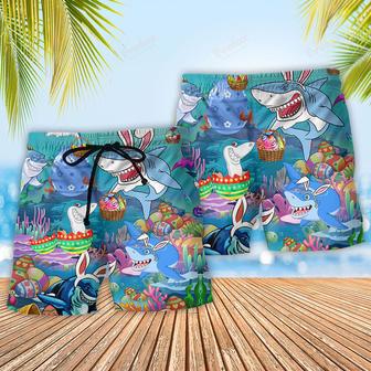 Shark Let's Enjoy Easter With Sharks Beach Short | Newhawaiianshirts UK