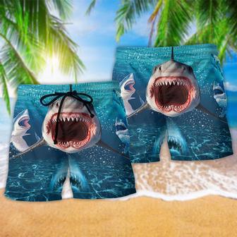 Shark Show Your Teeth Large Mouth Beach Short | Newhawaiianshirts UK