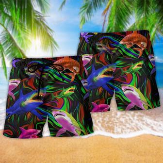 Shark Style Lover Dark Colors Beach Short | Newhawaiianshirts UK