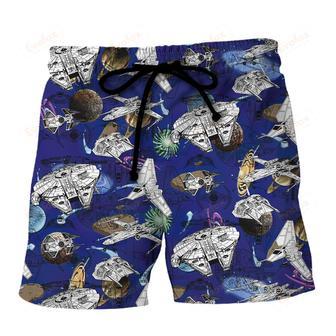 Ship Schematic Galaxy Beach Short | Newhawaiianshirts