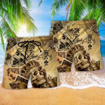 Skull Amazing Ace Gambling Beach Short | Newhawaiianshirts AU