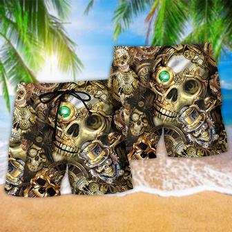 Skull Amazing Steampunk Vintage Beach Short | Newhawaiianshirts