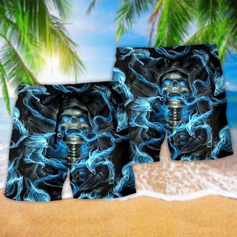 Skull Black Ground So Cool Beach Short | Newhawaiianshirts UK