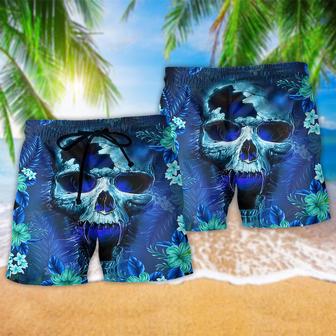 Skull Blue Hello Summer Cool Beach Short | Newhawaiianshirts UK