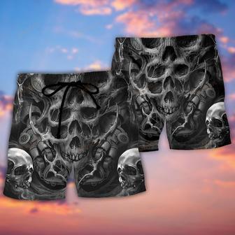 Skull Dark Inner Demons Beach Short | Newhawaiianshirts DE