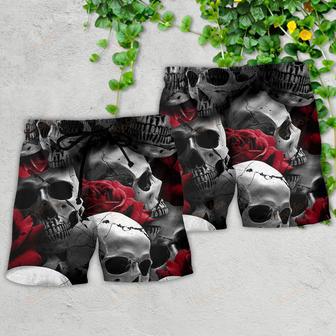 Skull Death Love Rose Beach Short | Newhawaiianshirts AU