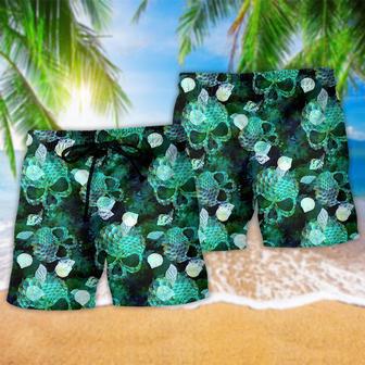 Skull Fish Green Style Beach Short | Newhawaiianshirts AU