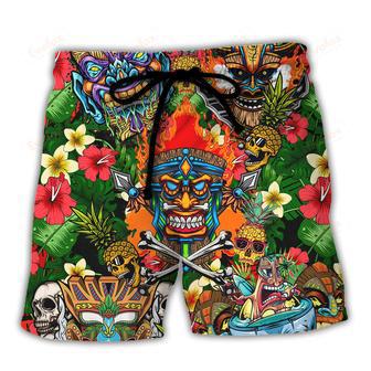 Skull I Came Into This World To Do Two Things Piss People Off And Make People Smile Which Lucky One Are You Beach Short | Newhawaiianshirts DE