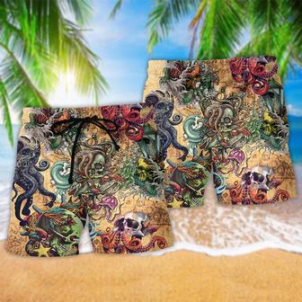 Skull Into The Sea Beach Short | Newhawaiianshirts AU