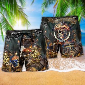 Skull Just A Chasing Booty Life Beach Short | Newhawaiianshirts