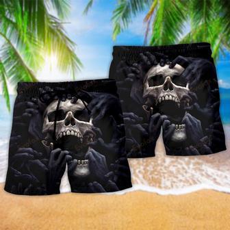 Skull Love Cool Darkness Beach Short | Newhawaiianshirts DE