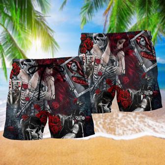 Skull Love Is Life Amazing Beach Short | Newhawaiianshirts AU