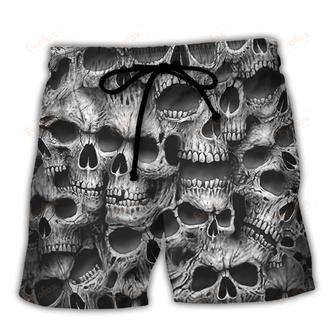 Skull No Fear No Pain Beach Short | Newhawaiianshirts DE