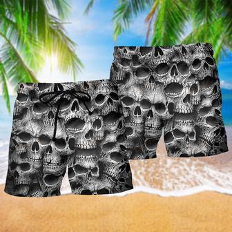 Skull No Fear No Pain Beach Short | Newhawaiianshirts AU