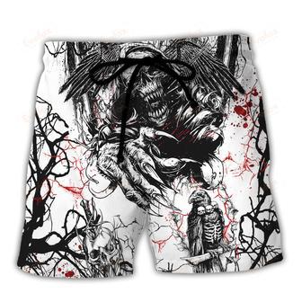 Skull Of Course I'm Going To Hell I'm Just Here To Pick You Up White Style Beach Short | Newhawaiianshirts DE