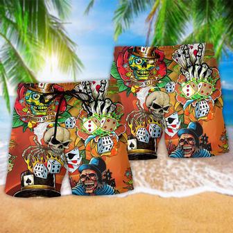 Skull Poker Life Style That What I Chose Beach Short | Newhawaiianshirts AU