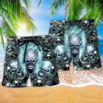 Skull Screaming So Cool Beach Short | Newhawaiianshirts CA