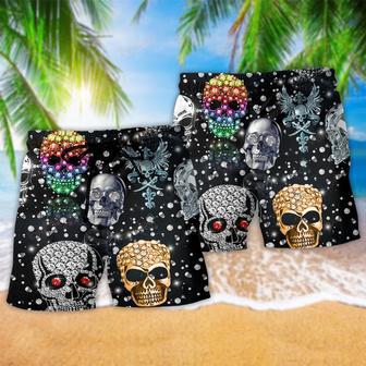 Skull Shiny Diamond Cool Beach Short | Newhawaiianshirts AU