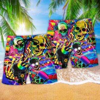 Skull Sweet Skull Say Hi Color Beach Short | Newhawaiianshirts AU