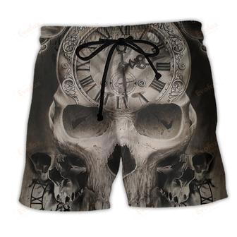 Skull This Time Is Ending Beach Short | Newhawaiianshirts AU